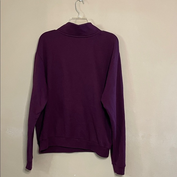 PINK Victoria's Secret Burgundy Zip-Up Sweater SZ L - Picture 4 of 4